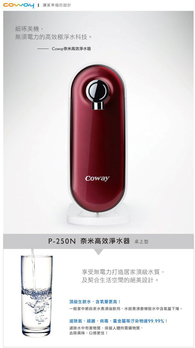 Coway奈米高效淨水器 P-250N