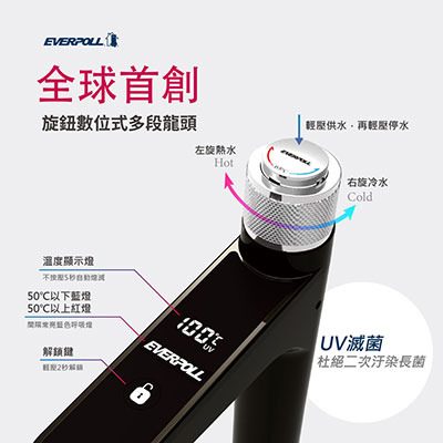 EVERPOLL廚下型冷熱飲水機EP-168 PLUS