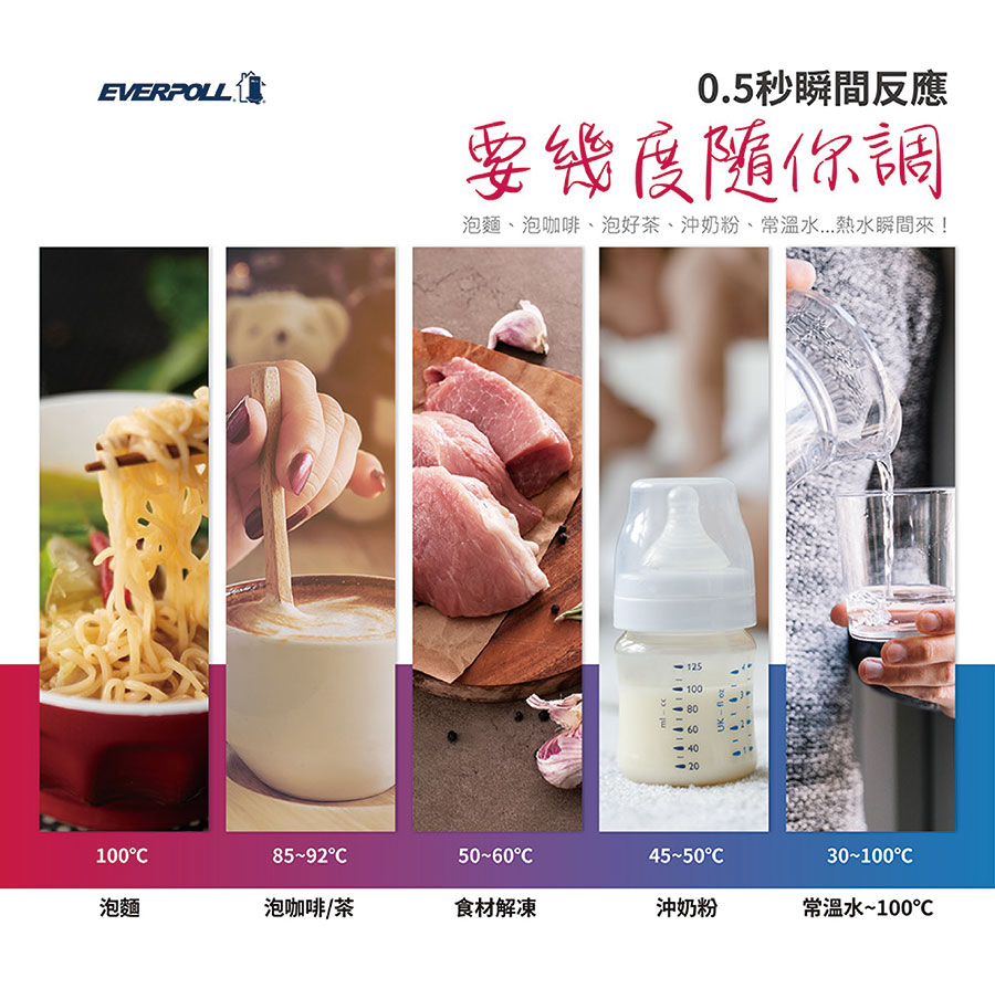 EVERPOLL廚下型冷熱飲水機EP-168 PLUS