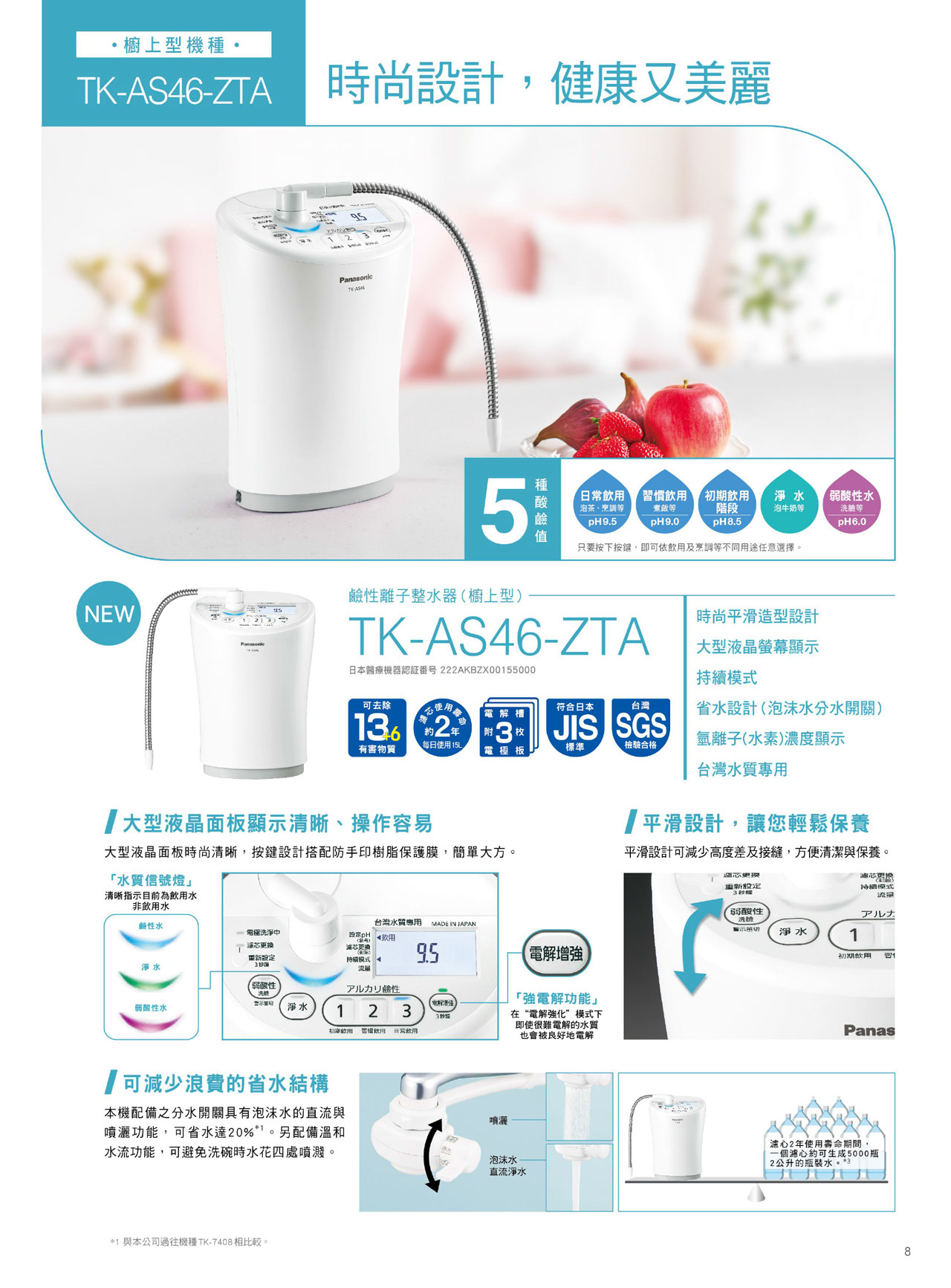 TK-AS46-Panasonic 國際牌鹼性離子整水器-國際牌電解水機-松下淨水國際