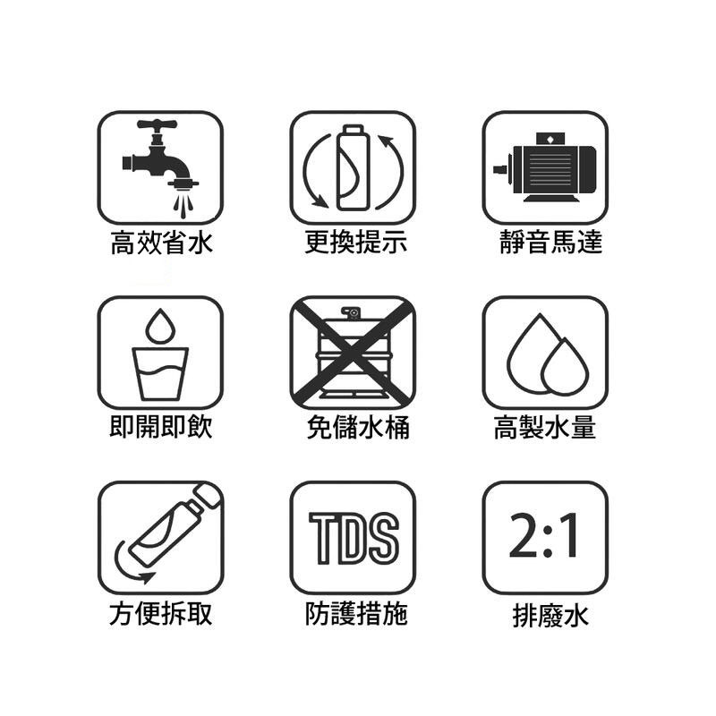 櫥下型無桶直出式RO逆滲透純水機